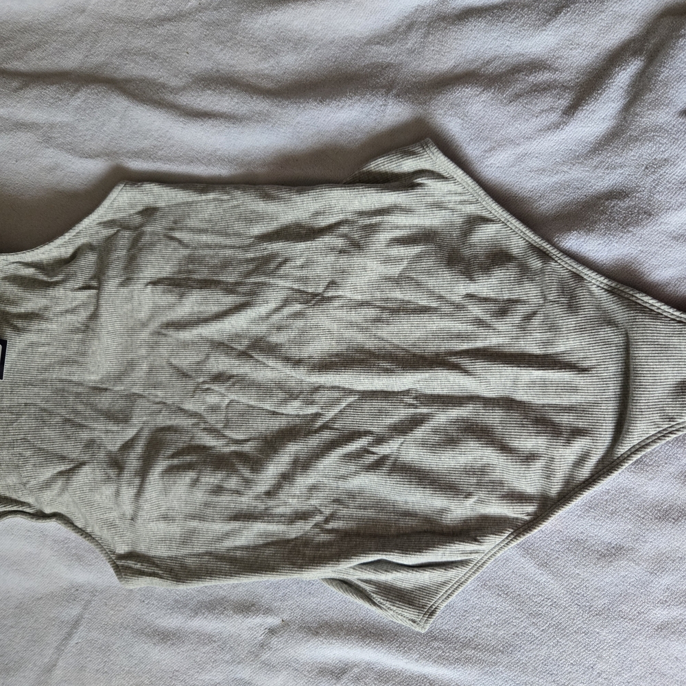 Lane Bryant Green Asymmetrical Fitted Bodysuit